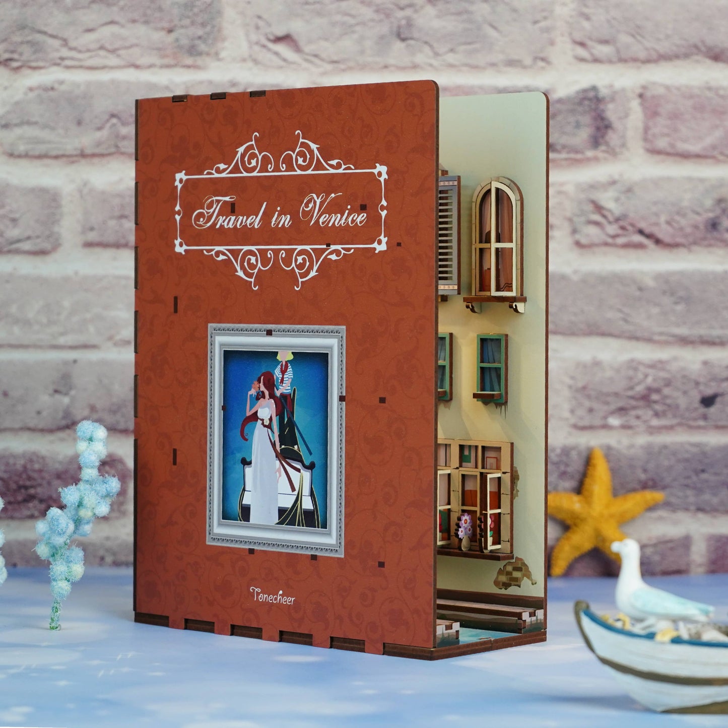 DIY Miniature Model Book Nook Kit: Travel in Venice
