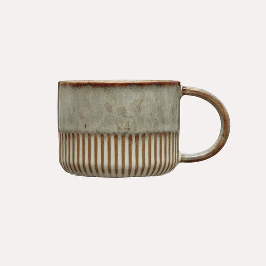 Stoneware Crimped Bottom Mug