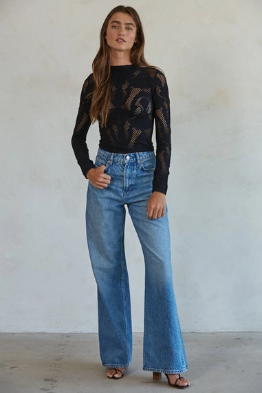 Knit Seamless Jacquard Top