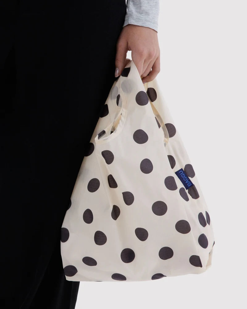 Baby Baggu - Cream and Black Polka Dot