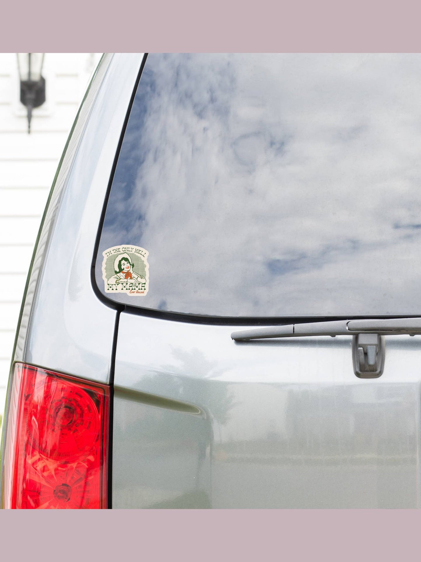 Hell My Mama Raised Cowgirl Vinyl Sticker