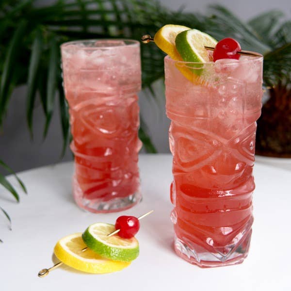 Crystal Tiki Glasses Set of 2