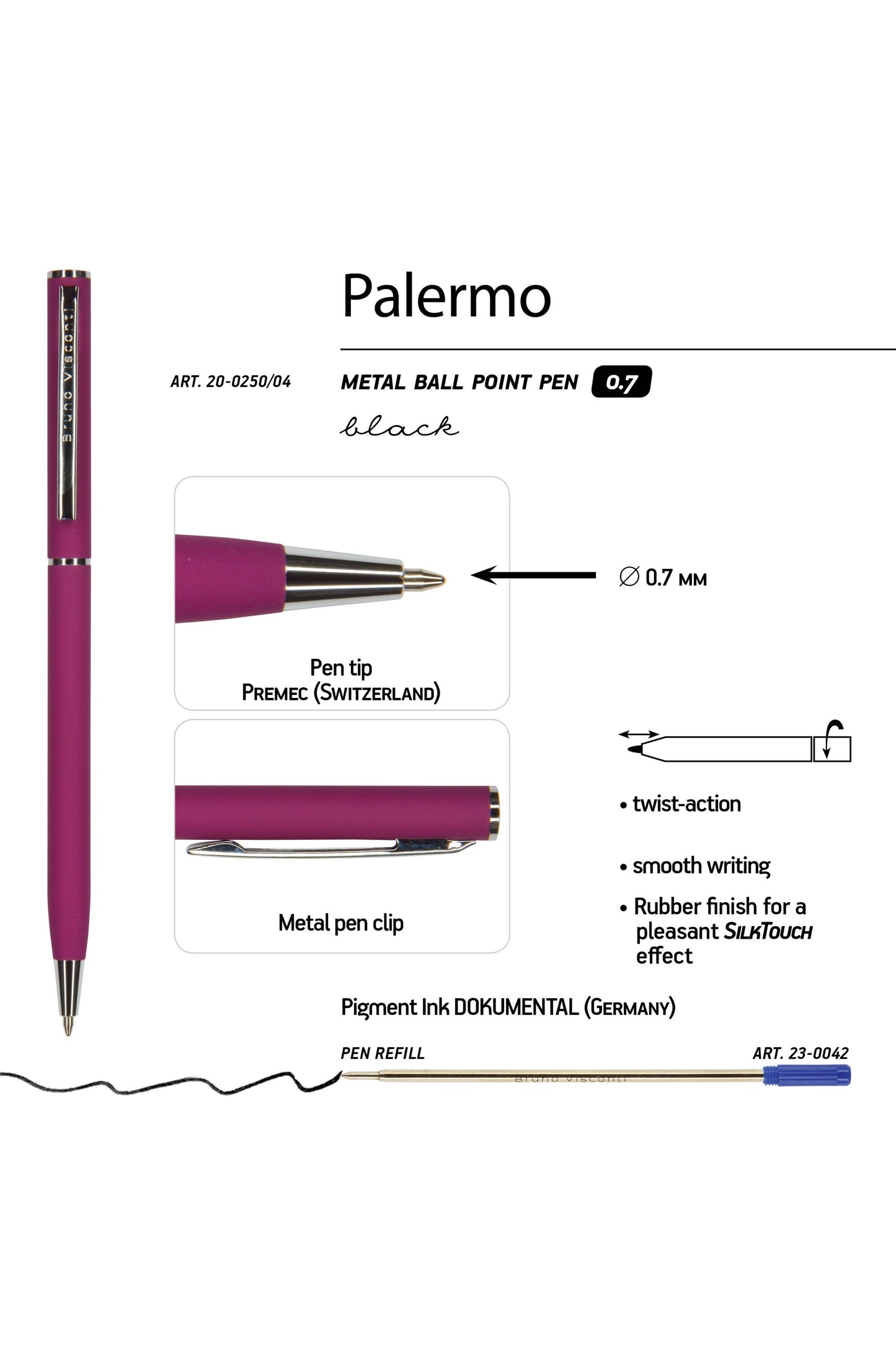Palermo Fine Tipped Ballpoint Pen