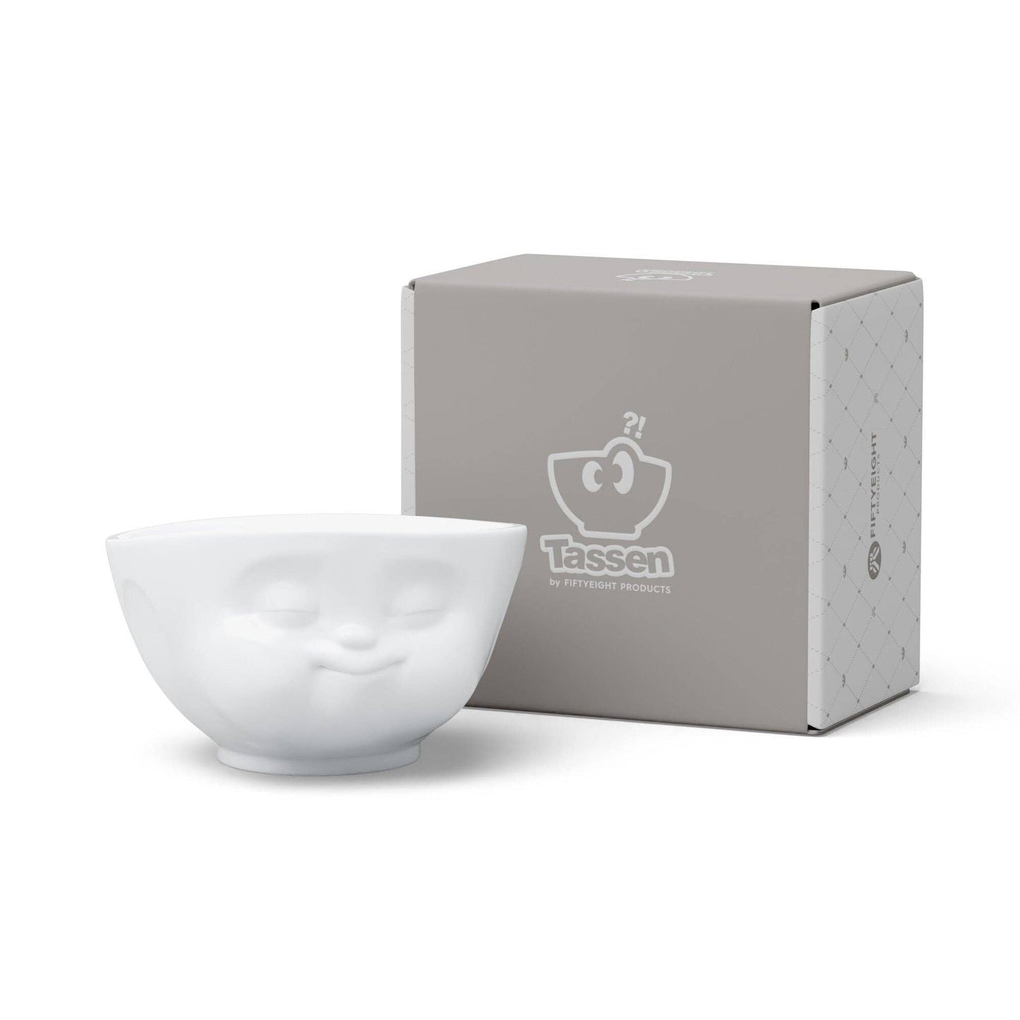 16 Oz. Bowl, Munching Face, White