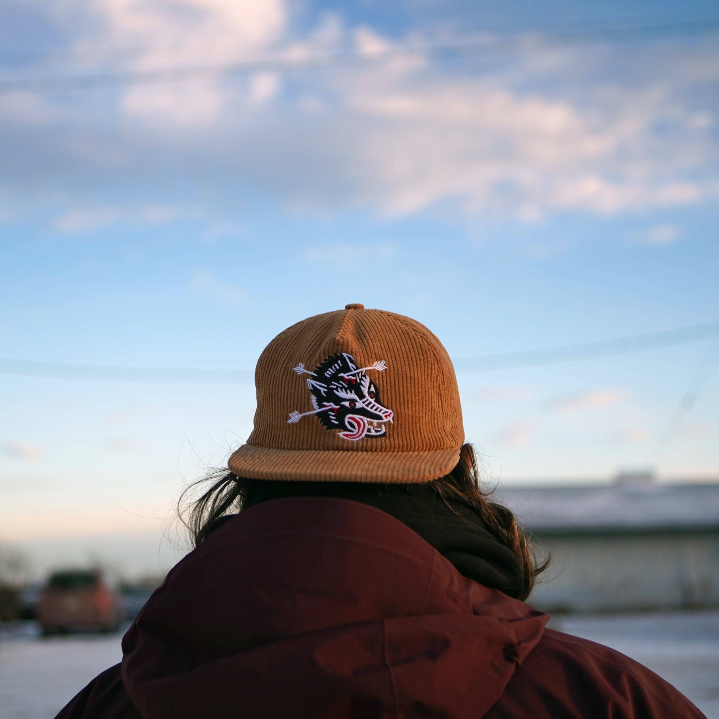 Wolf Corduroy Hat