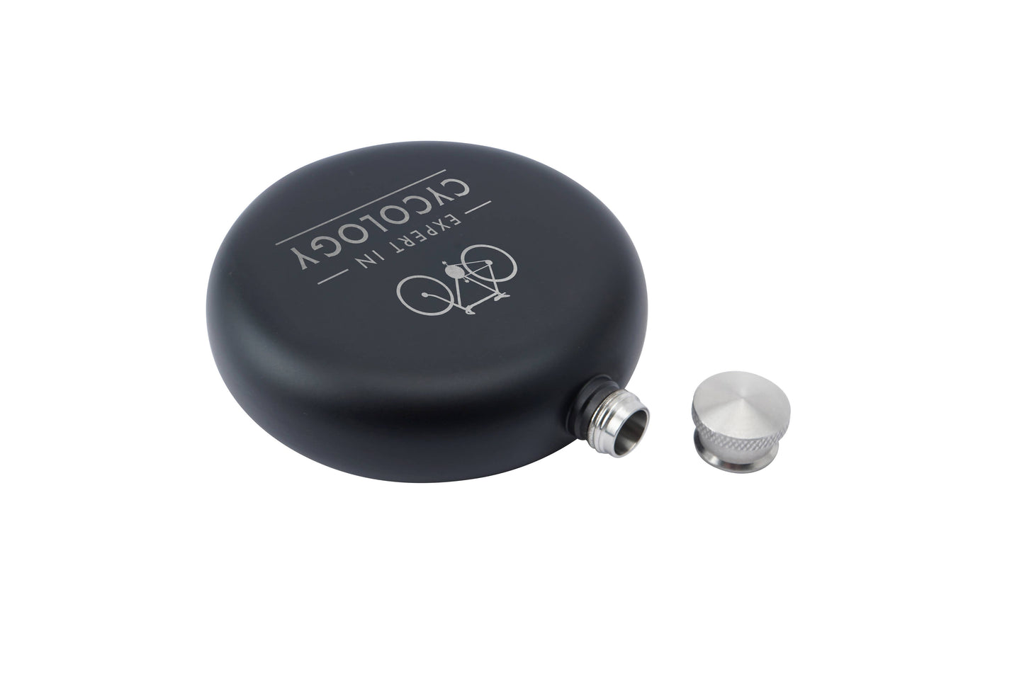 Expert In Cycology Hip Flask | Black