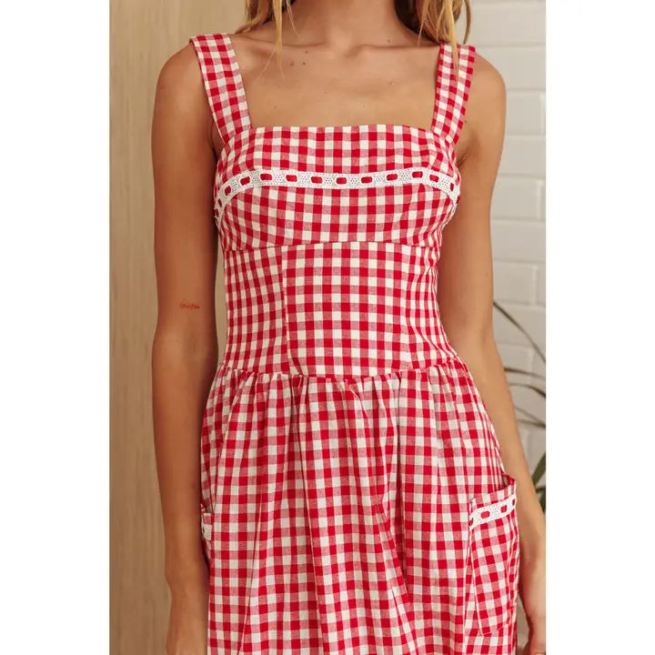Dorothy Gingham Print Maxi Dress