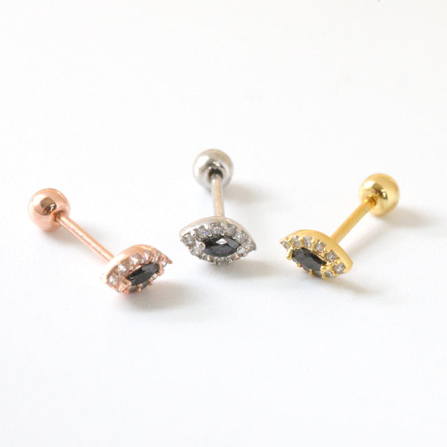 Tiny Eye Screw Back Earring
