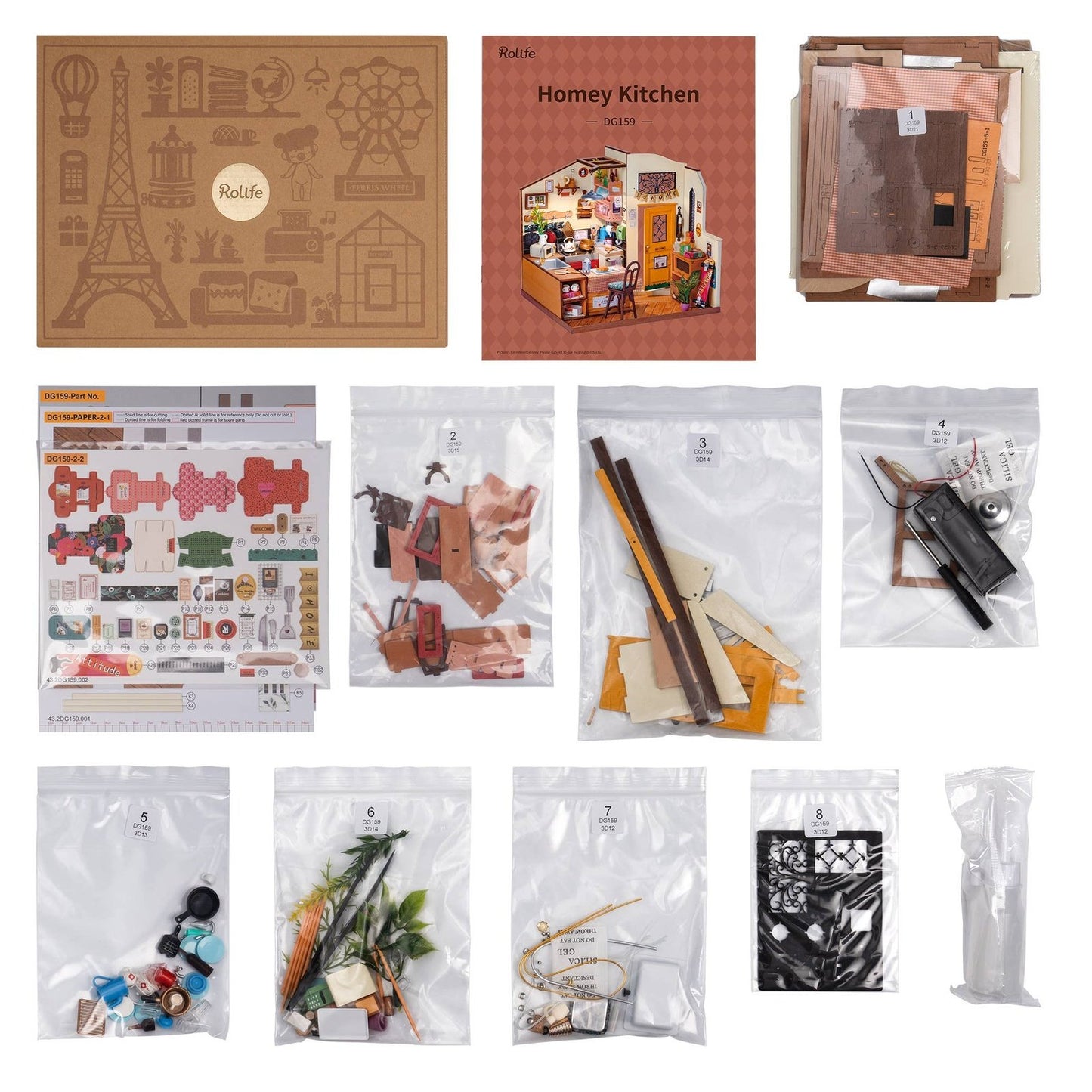 DIY Miniature Model Kit: Cozy Kitchen