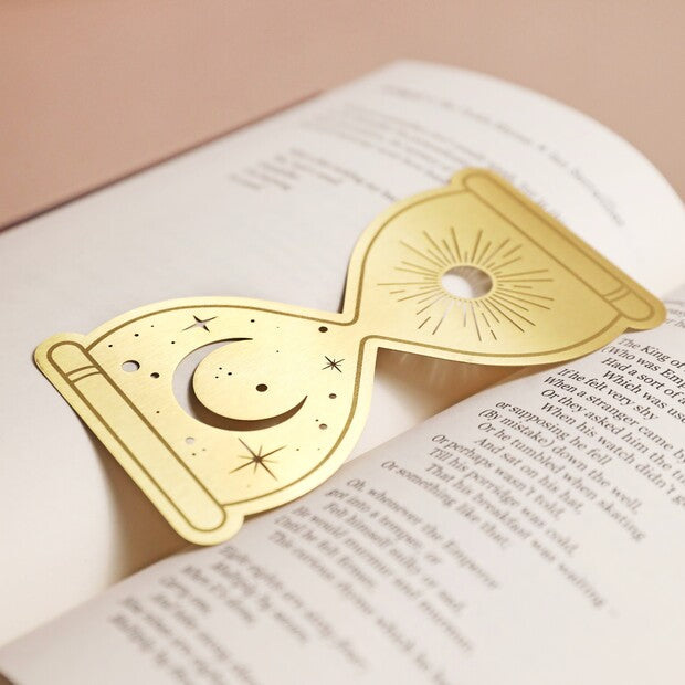 Brass Bookmark - Hourglass