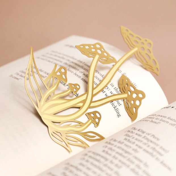 Brass Bookmark - Mushroom