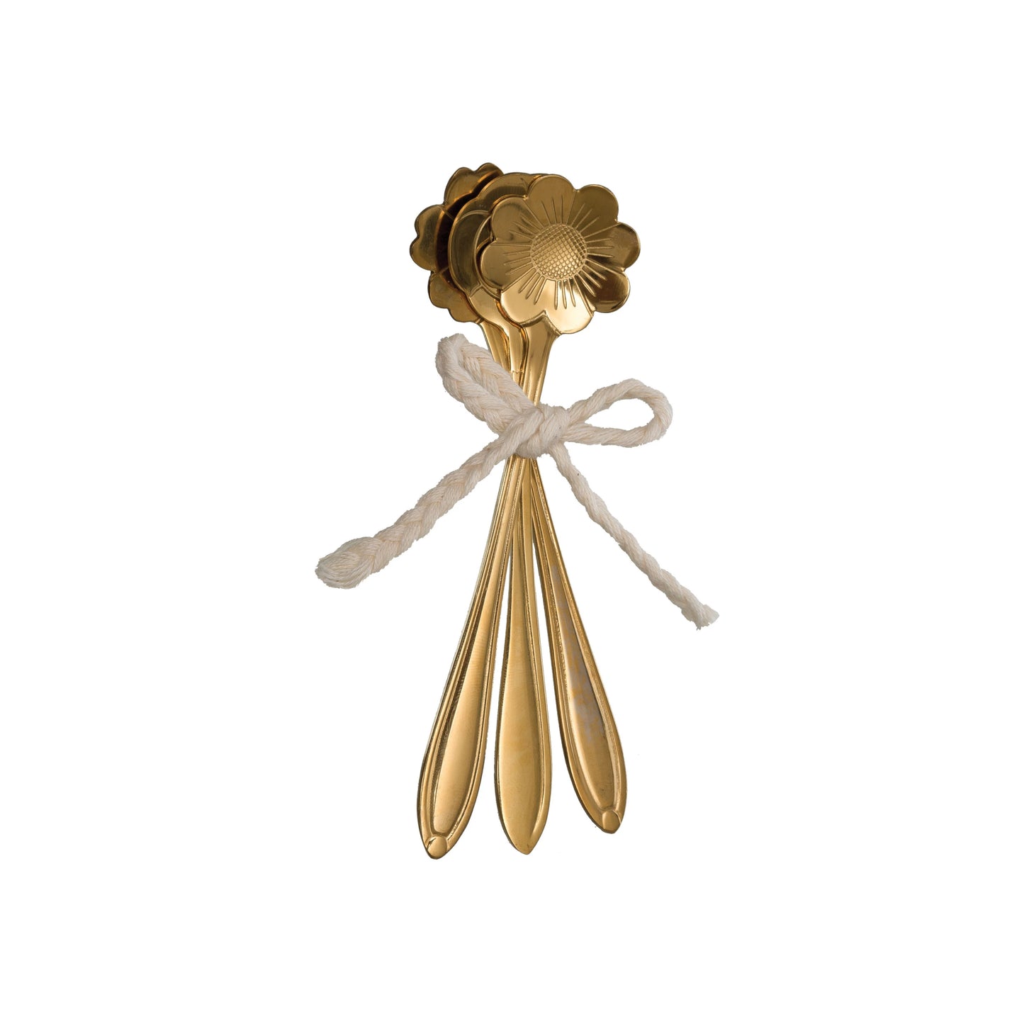 Stainless Steel Flower Shaped Spoons Set of 3