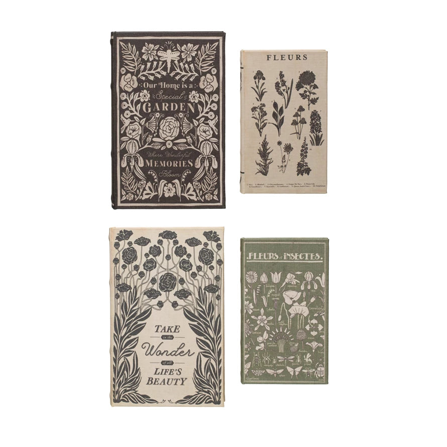Book Storage Boxes with Garden Studies Prints