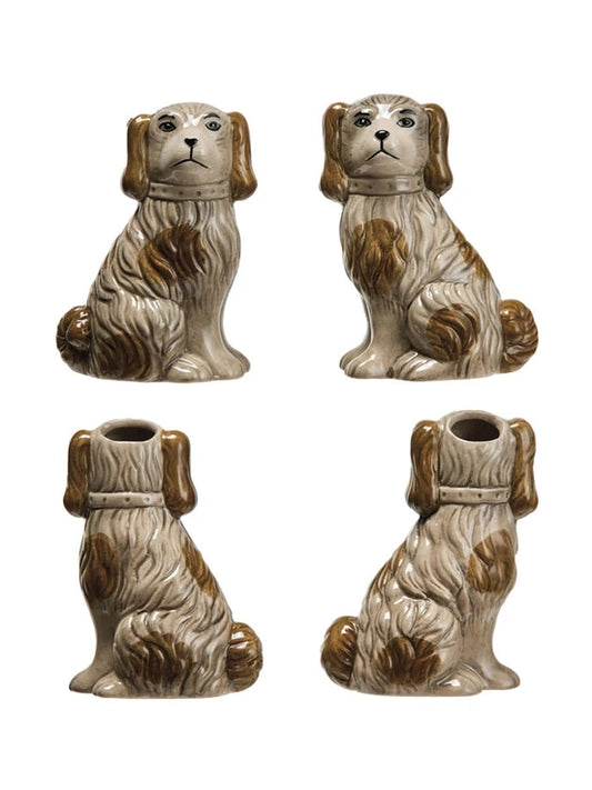 Ceramic Hand Painted Dog Vase | Medium