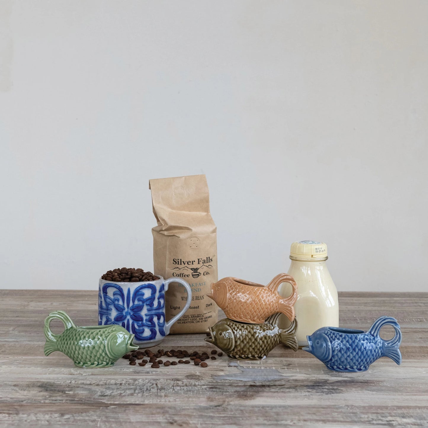 2 oz. Stoneware Fish Shaped Creamer