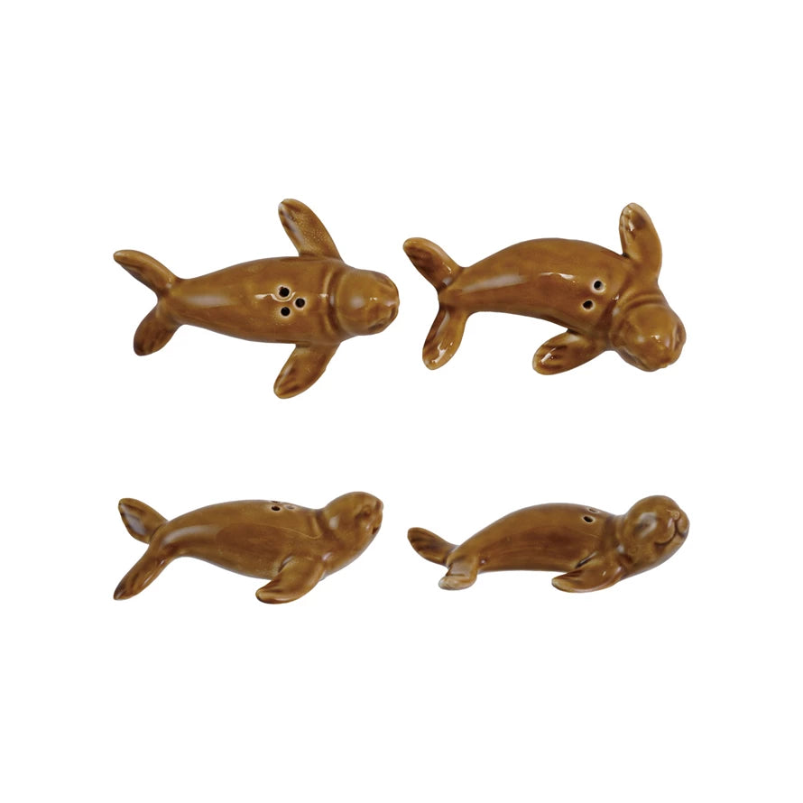 Vintage Reproduction Seals Salt & Pepper Shakers