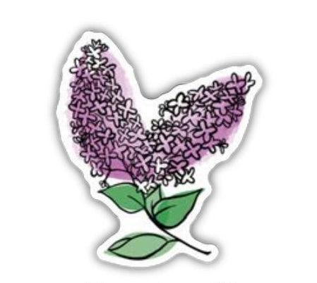 Watercolour Lilacs Sticker