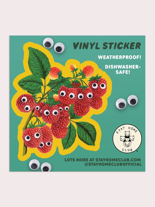 Googly Raspberries Vinyl Sticker