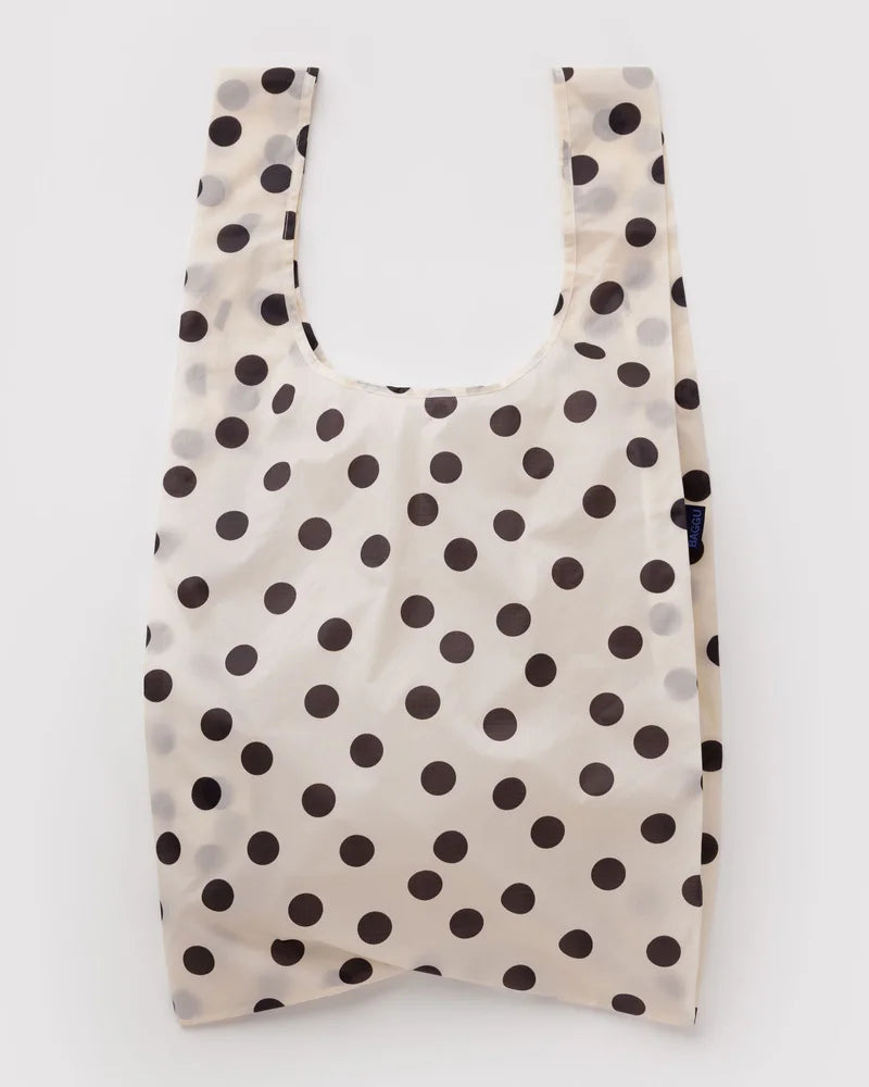 Big Baggu - Cream and Black Polka Dot
