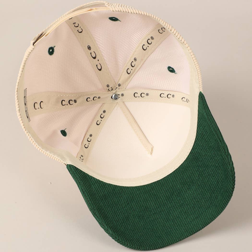 Put It On My Husband's Tab 5 Panel Corduroy Baseball Cap