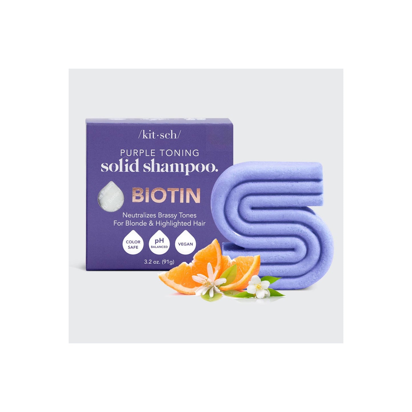 Purple Toning Solid Shampoo Bar
