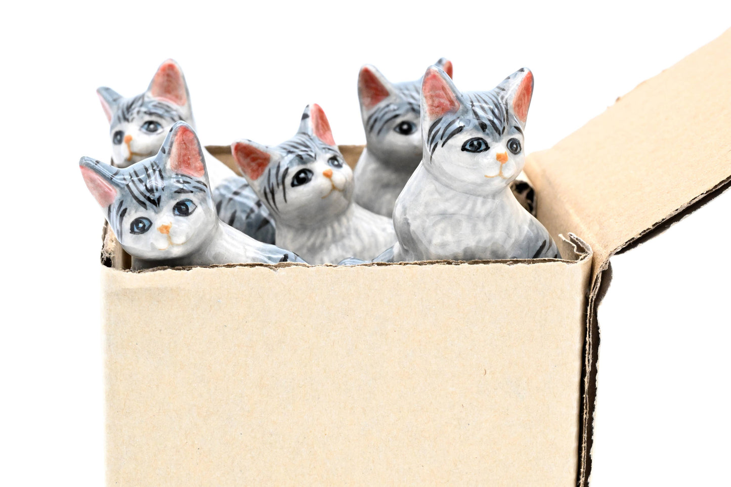 Miniature Ceramic Tiny Tabby Cat | Individual
