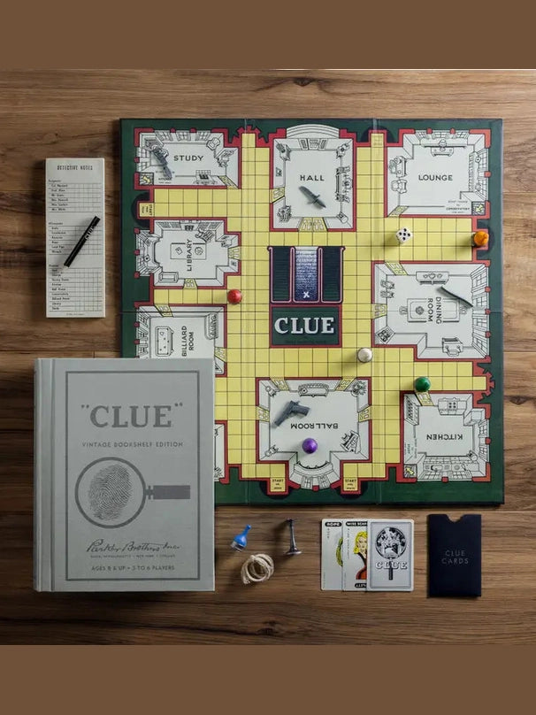 WS Game Company Clue Vintage Bookshelf Edition