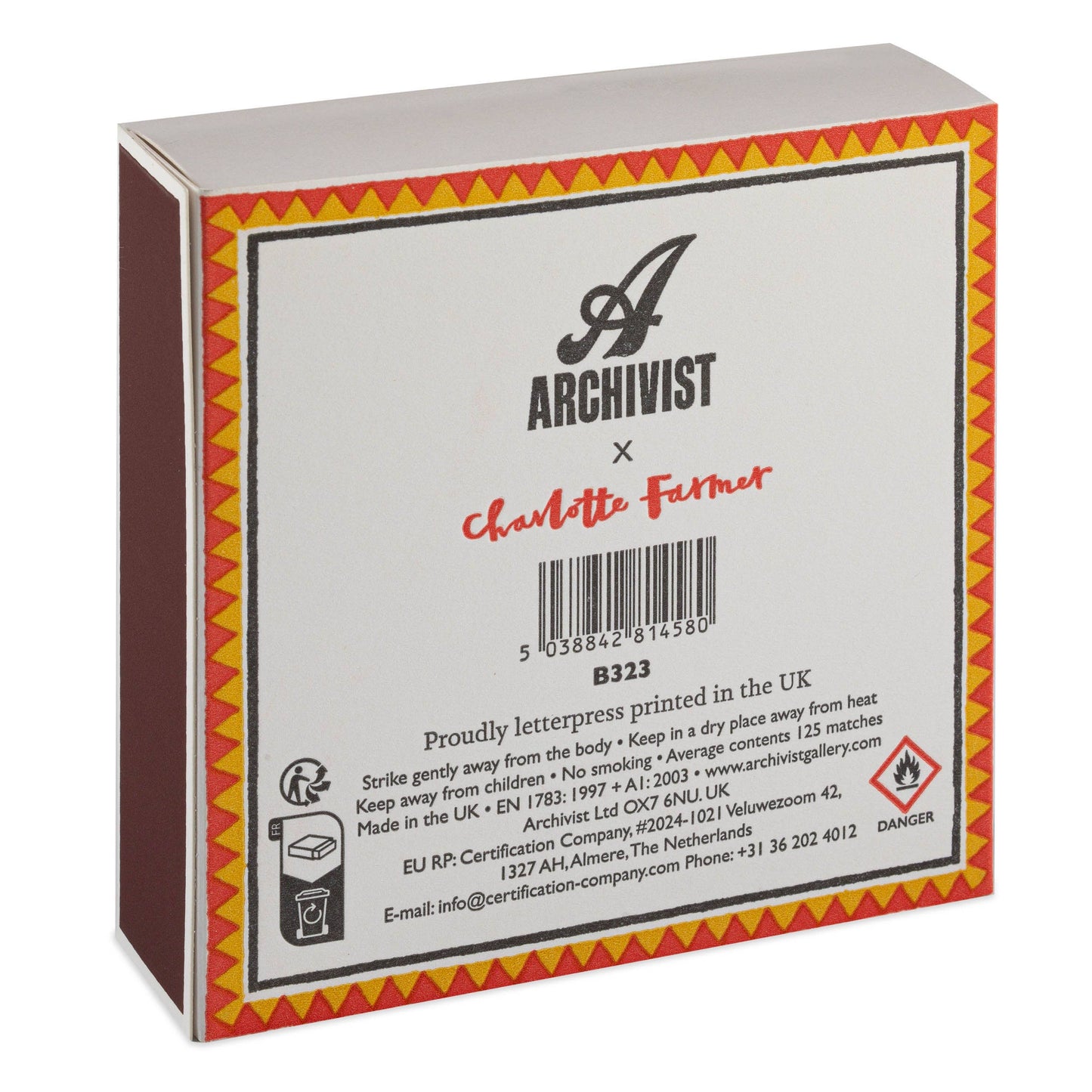 Charlotte Farmer Elephant | Square - Safety Matches