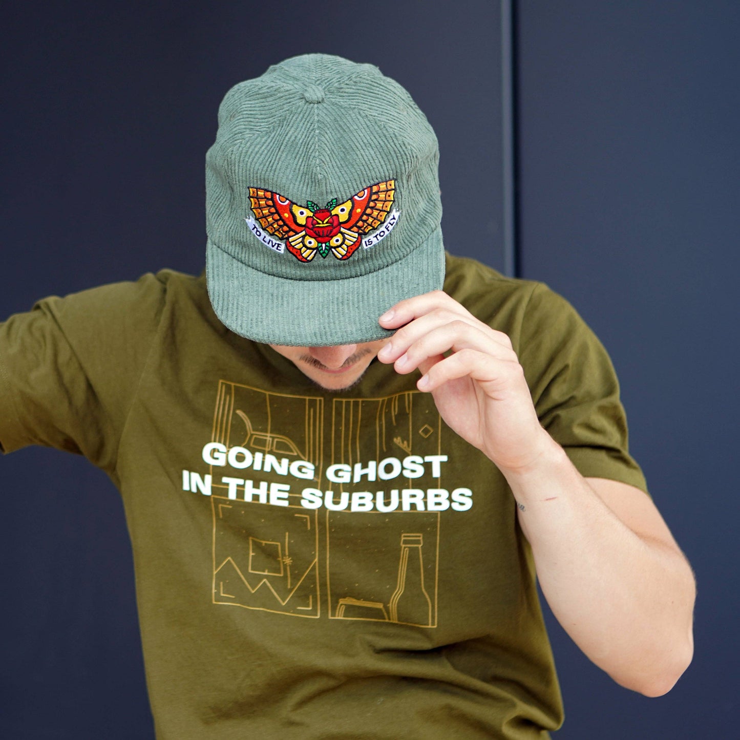 Townes Butterfly Corduroy Cap