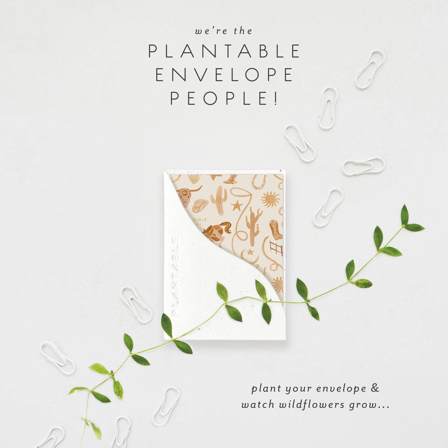 Saddle Up Sprout - Birthday Mini Greeting Card 2.5" x 3.5"