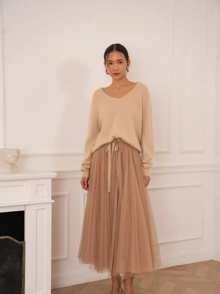 Aria Tulle Skirt with Glitter Polka Dots