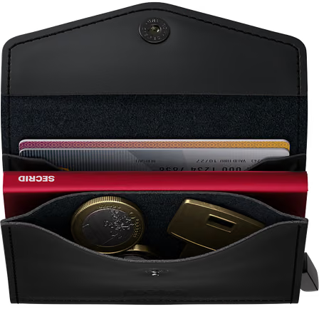 Envelope Wallet Matte Black&Red