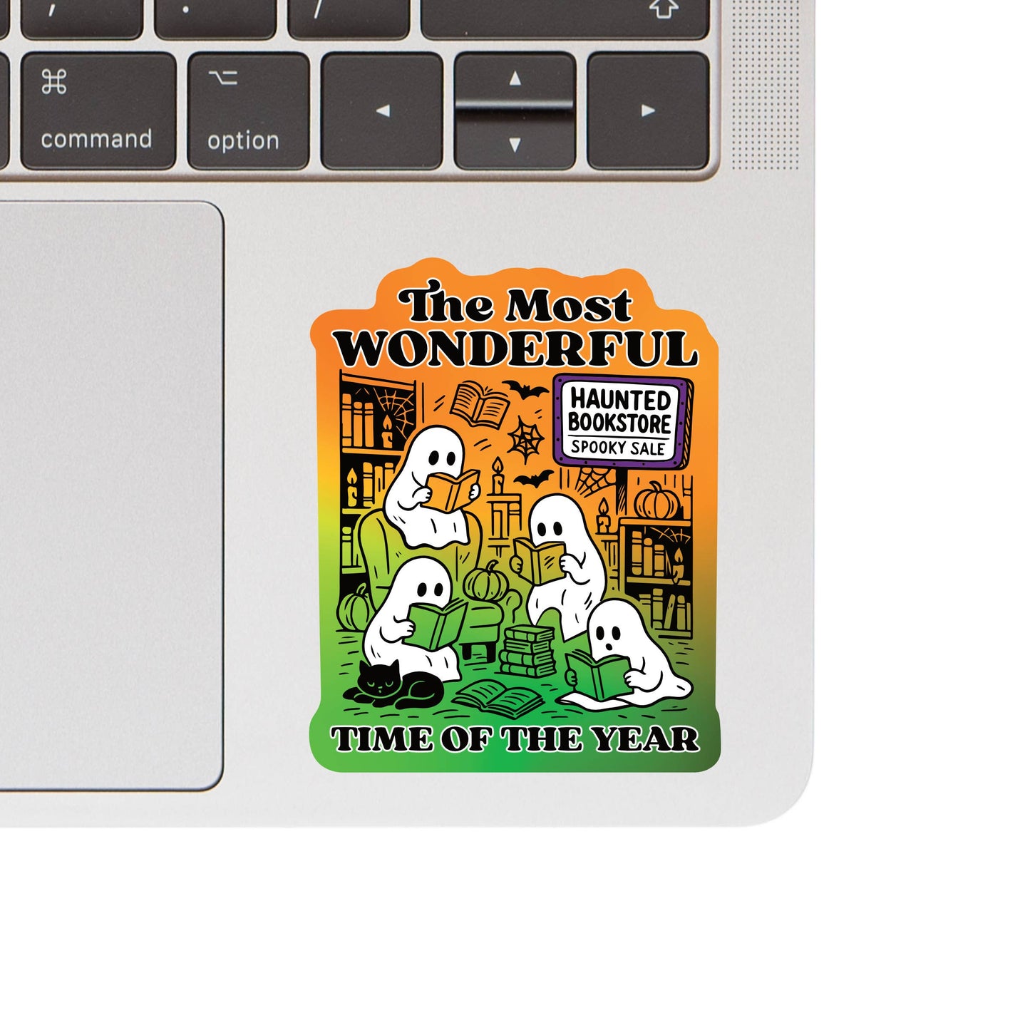 Halloween Haunted Book Read High Quality Vinyl Sticker