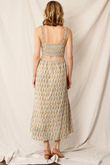 Sweetheart Neckline Maxi Dress with Lurex