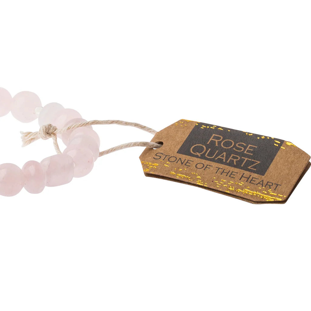 Stone Stack Bracelet Rose Quartz - Stone of the Heart