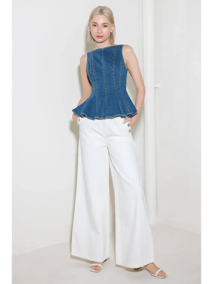 Nina Denim Top
