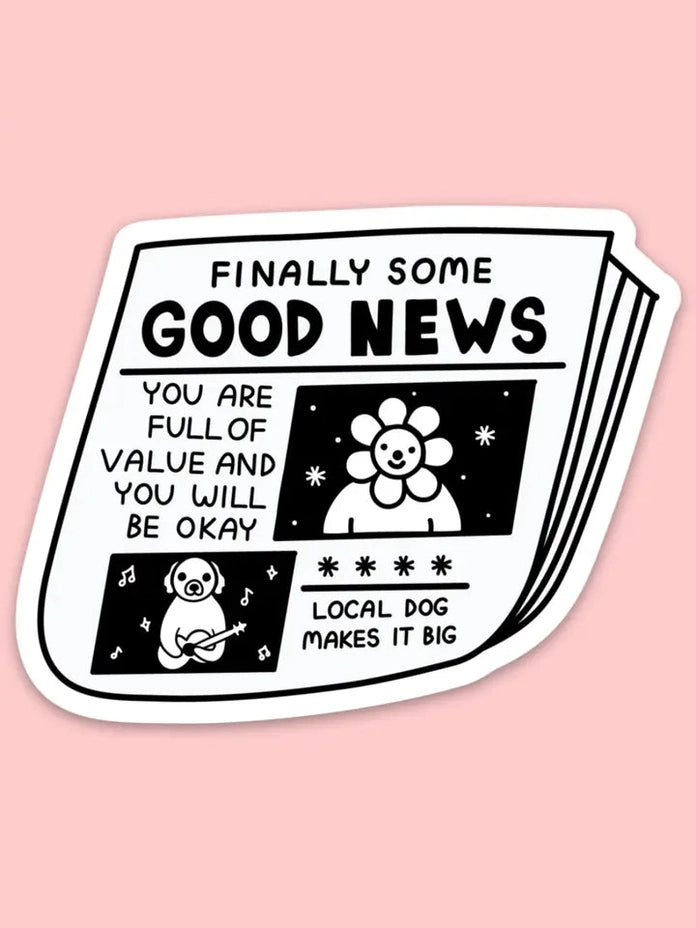 Finally Some Good News Vinyl Sticker