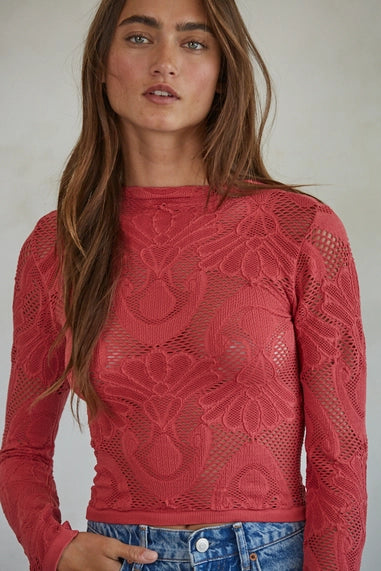 Knit Seamless Jacquard Top