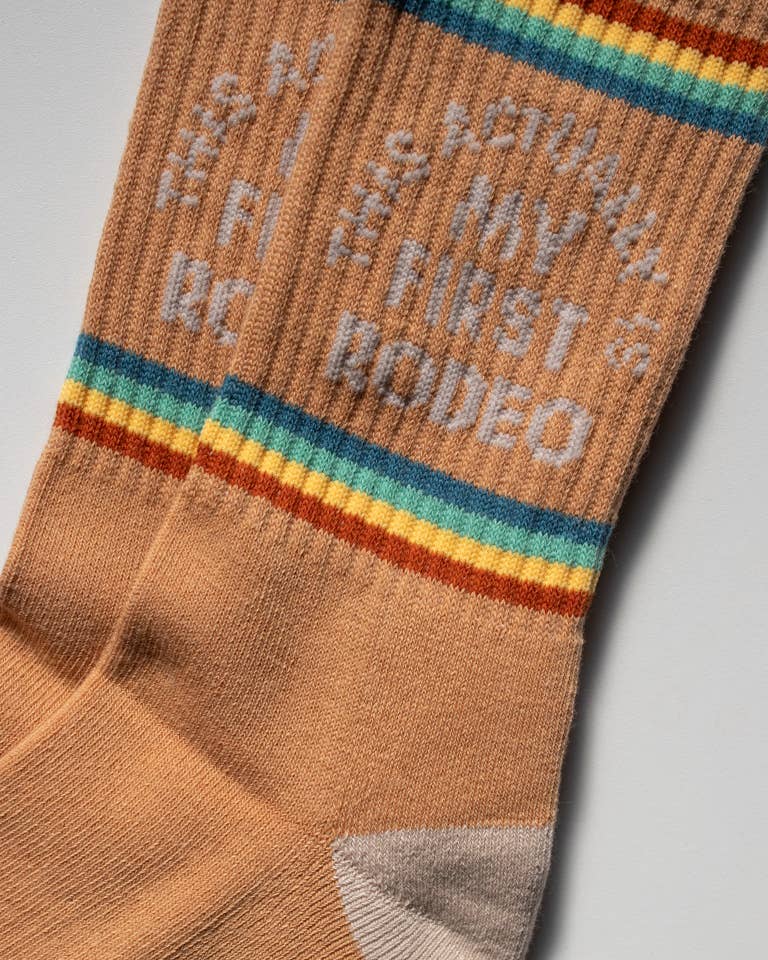 Actually My First Rodeo Western Socks