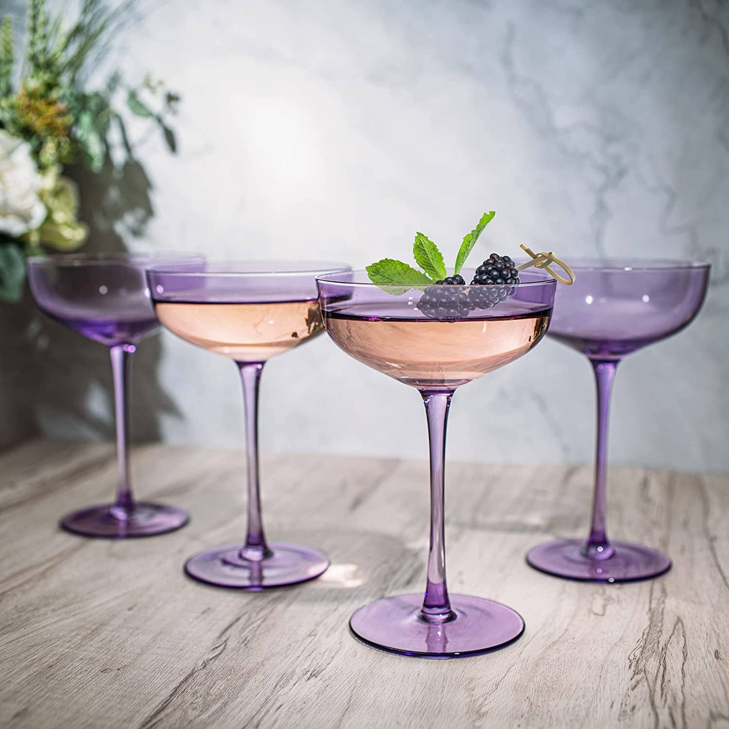 Coupe Glass | Lavender | 7 oz