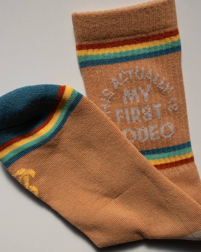 Actually My First Rodeo Western Socks