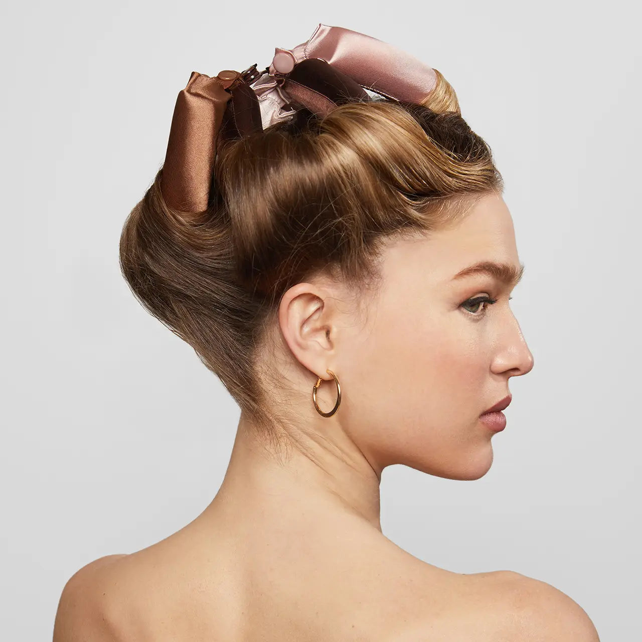 Satin Jumbo Flexi Rods 4pc Set- Rosewood