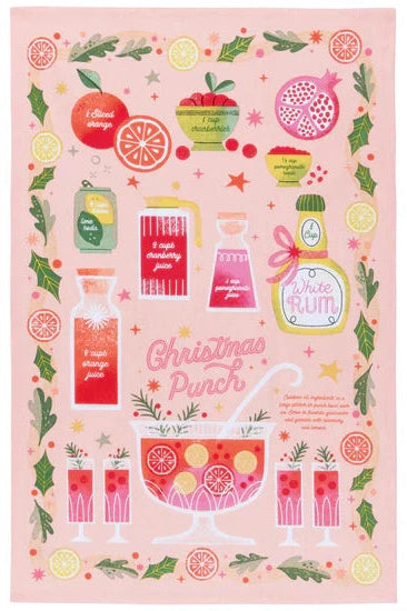 Christmas Punch Cotton Dishtowels | Set of 2