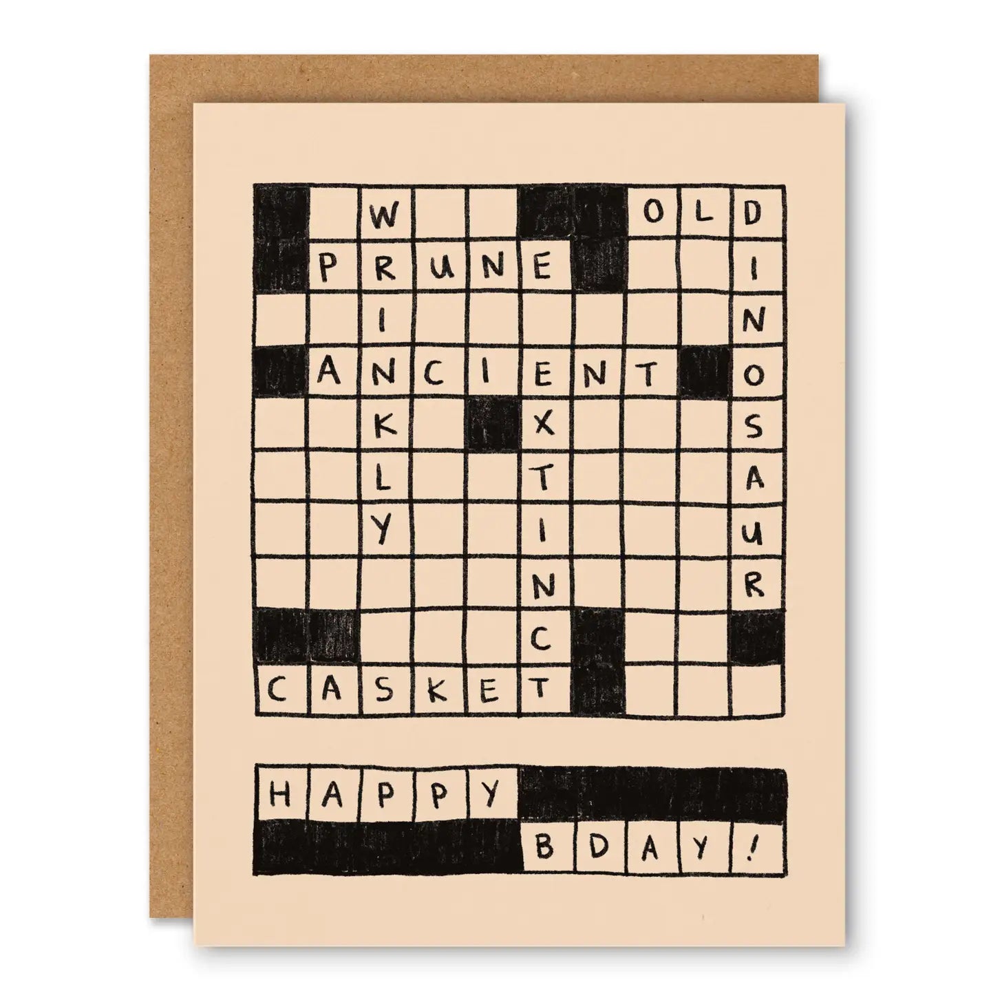 Crossword Birthday - Birthday Greeting Card