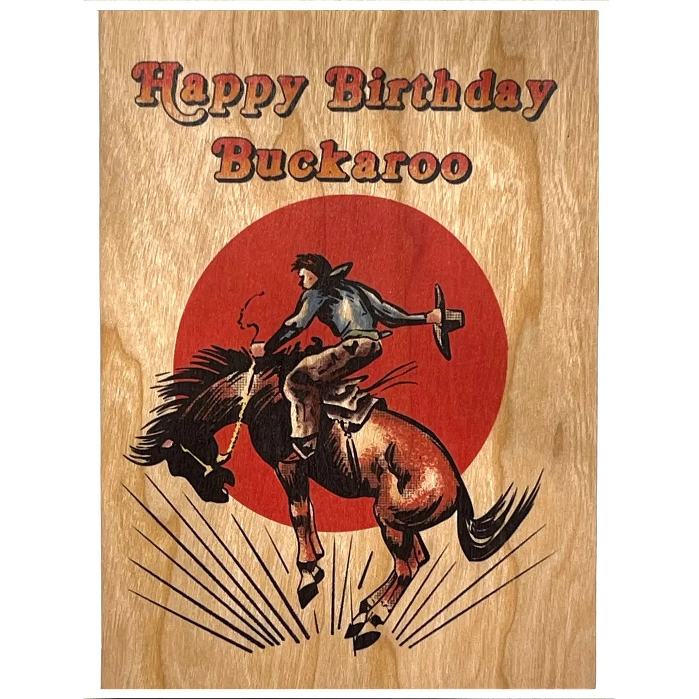 Wood Folding Card - Buckaroo