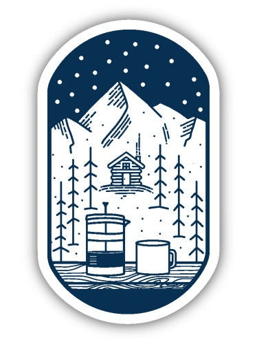 French Press And Chill Sticker