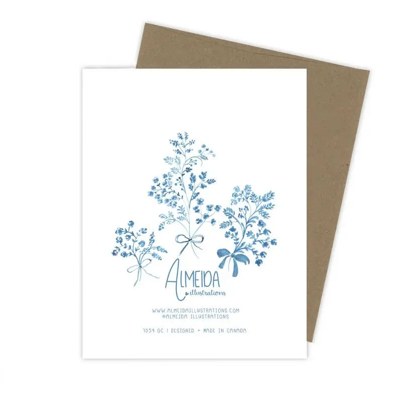 Happily Ever After Floral Wedding Card | Kraft