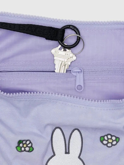 Medium Nylon Crescent Bag - Embroidered Miffy