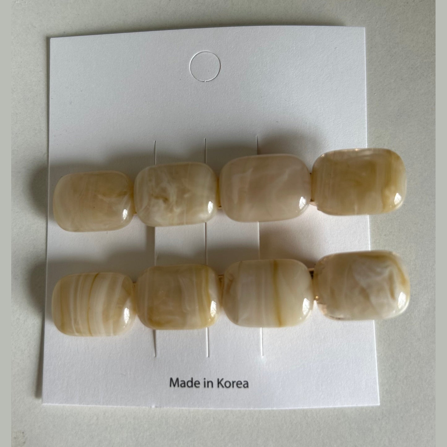 Marble Stone Hair Clips