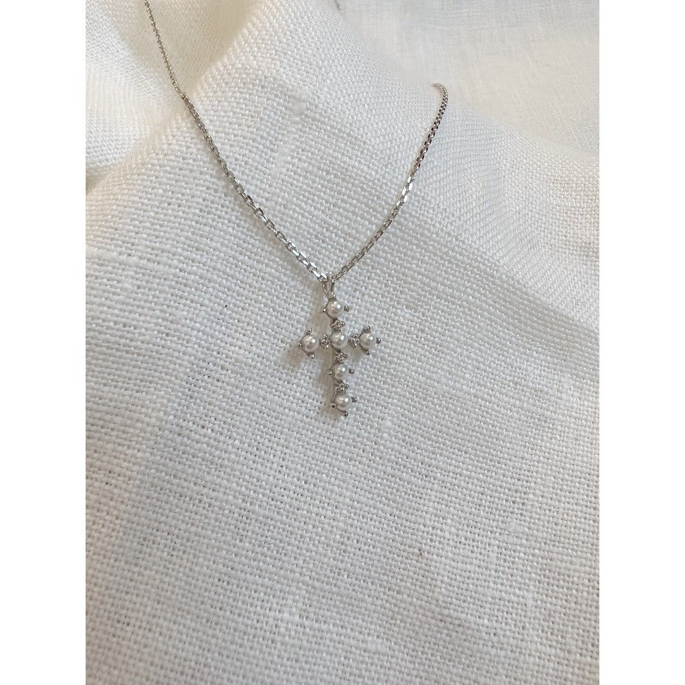 Pearl Cross Necklace